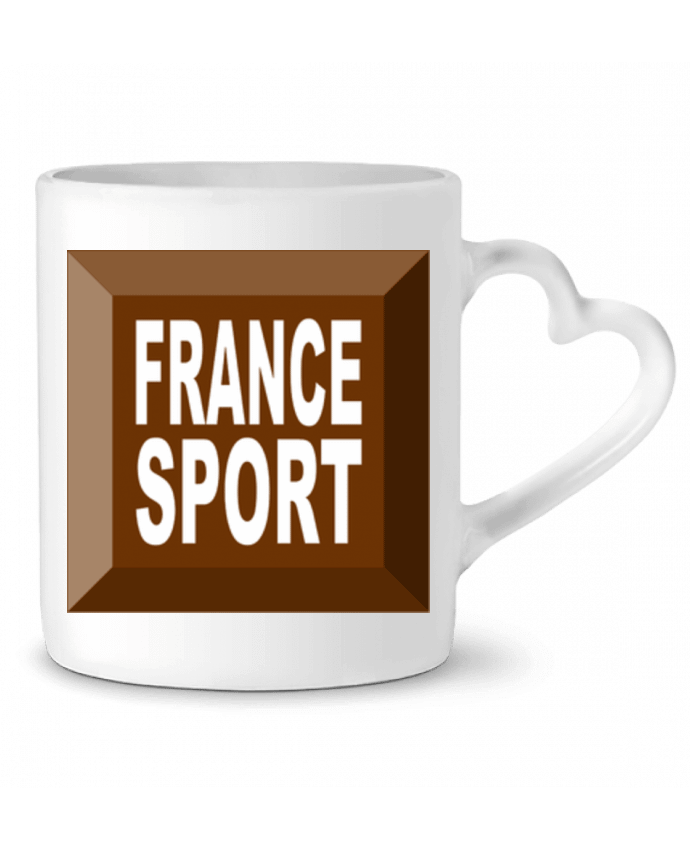 Mug coeur FRANCE  SPORT  CHOCOLAT par FIRST  STAR