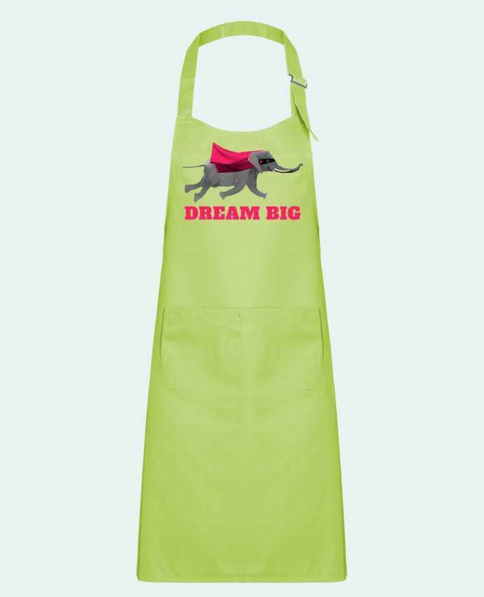 Kids chef pocket apron Dream big éléphant by justsayin