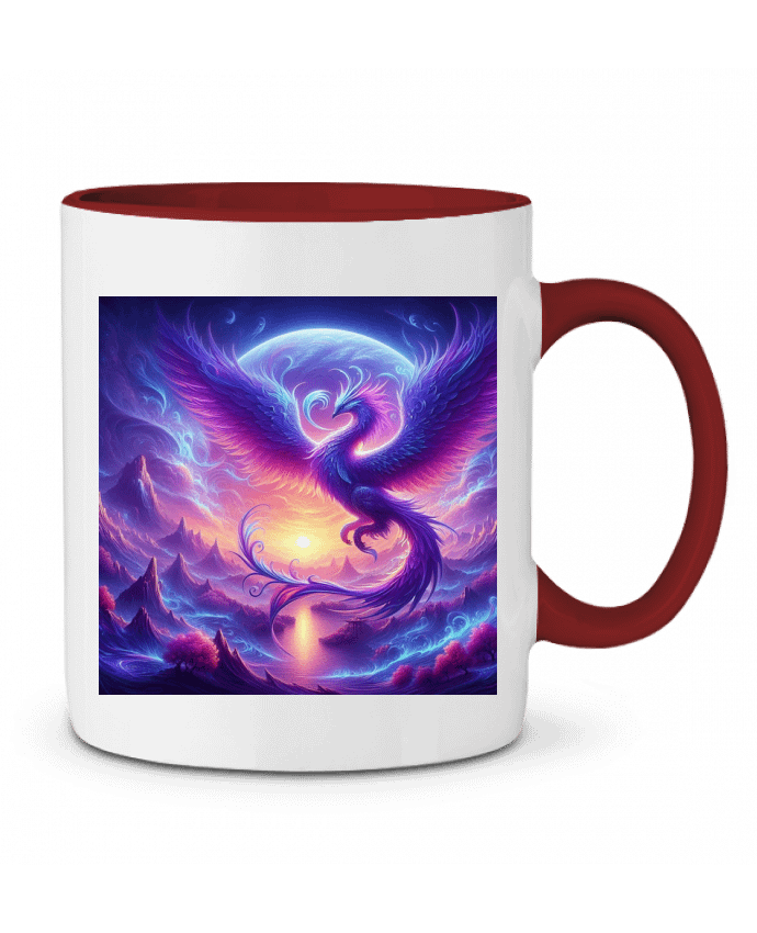 Mug bicolore Phénix violet Fantasymaniac