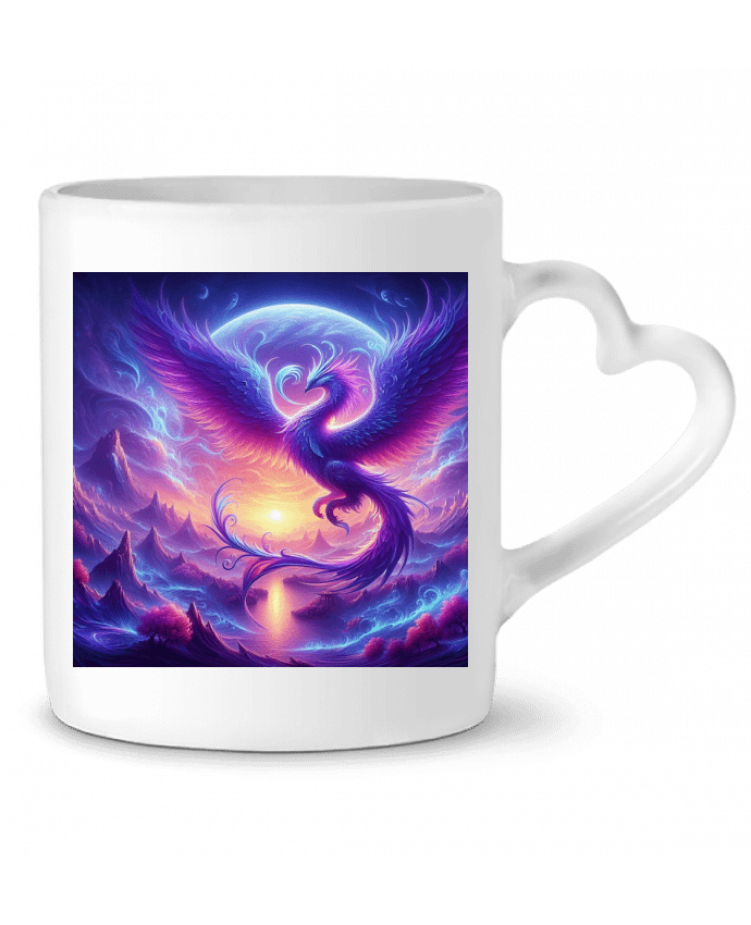 Mug coeur Phénix violet par Fantasymaniac