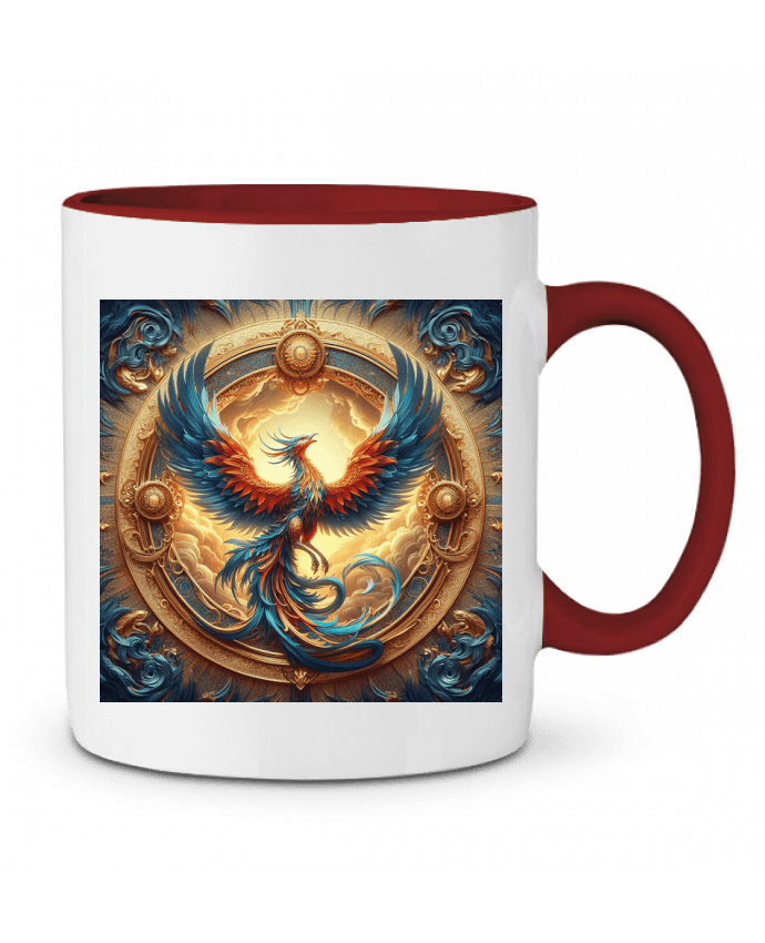 Mug bicolore Phénix steampunk Fantasymaniac