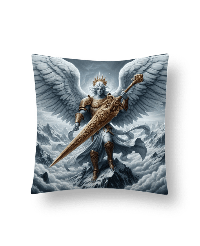 Coussin Ange blanc et or par Fantasymaniac