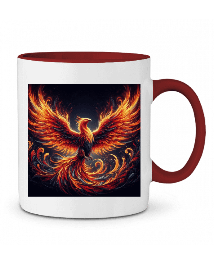 Mug bicolore Phénix ailes déployés Fantasymaniac