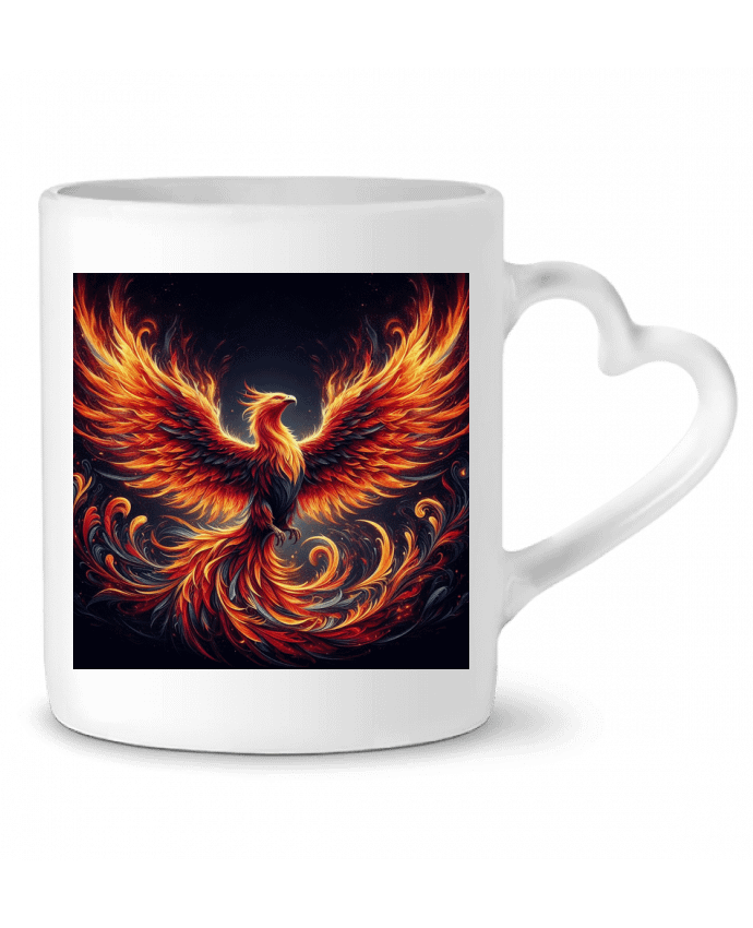 Mug coeur Phénix ailes déployés par Fantasymaniac