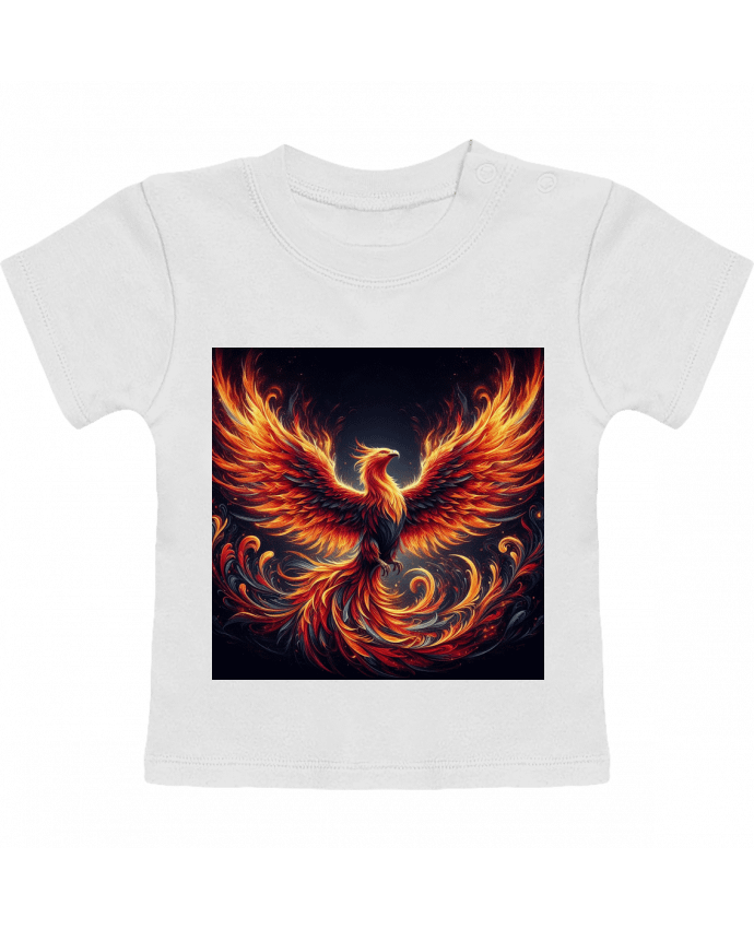 T-shirt bébé Phénix ailes déployés manches courtes du designer Fantasymaniac