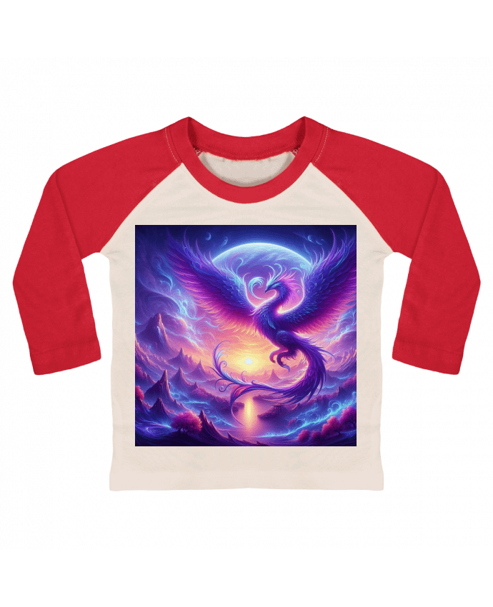 Tee-shirt Bébé Baseball ML Phénix violet par Fantasymaniac