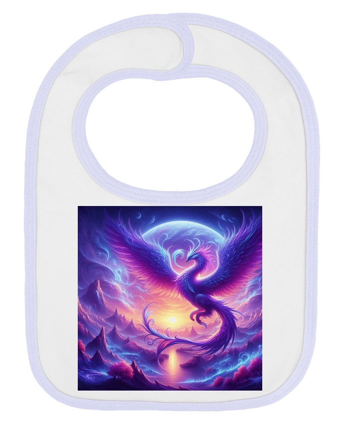 Bavoir bébé uni Phénix violet par Fantasymaniac