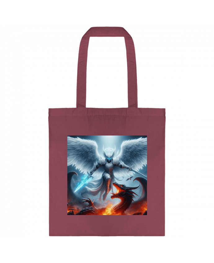 Tote-bag Ange armure contre dragon par Fantasymaniac
