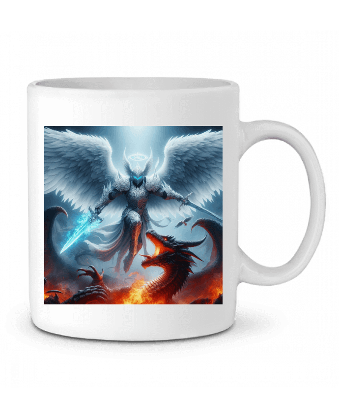 Mug  Ange armure contre dragon par Fantasymaniac