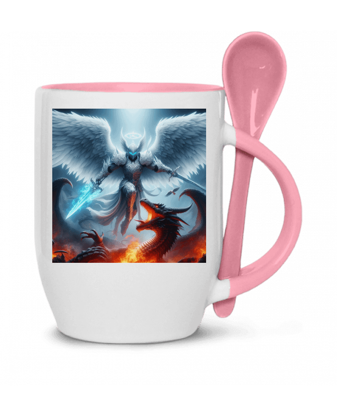  Tasse cuillère Ange armure contre dragon par Fantasymaniac