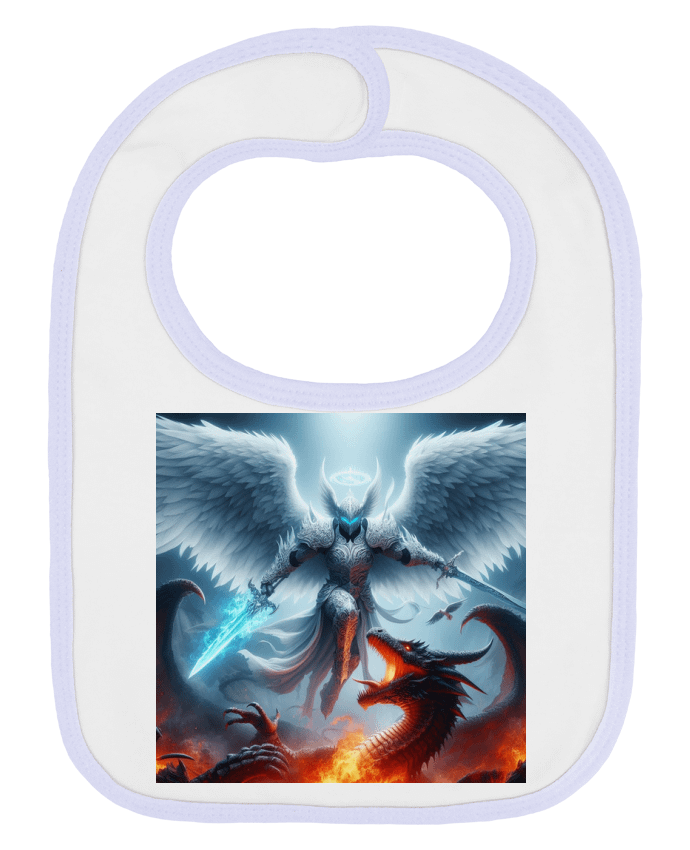 Bavoir bébé uni Ange armure contre dragon par Fantasymaniac