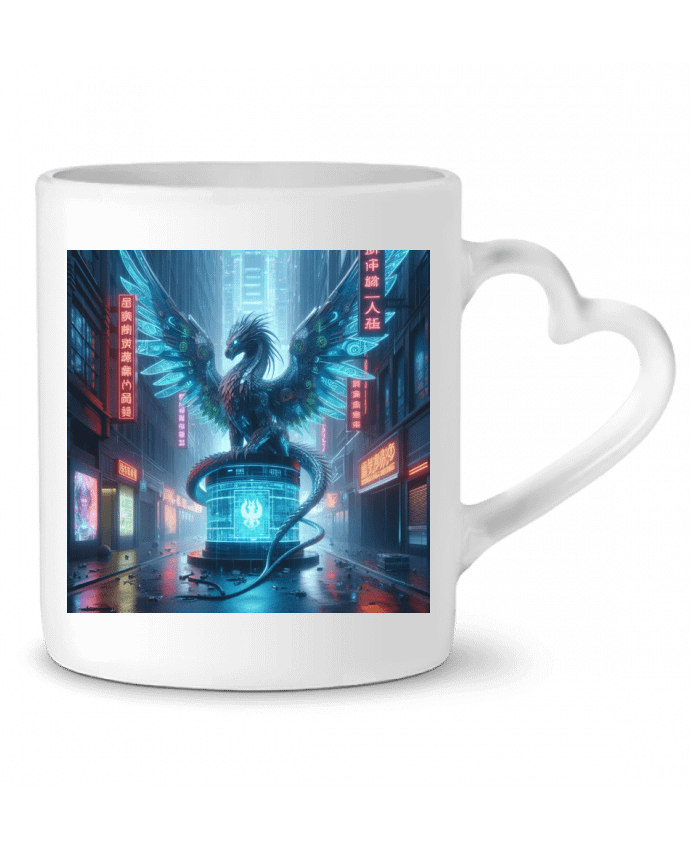 Mug coeur Cyber dragon par Fantasymaniac