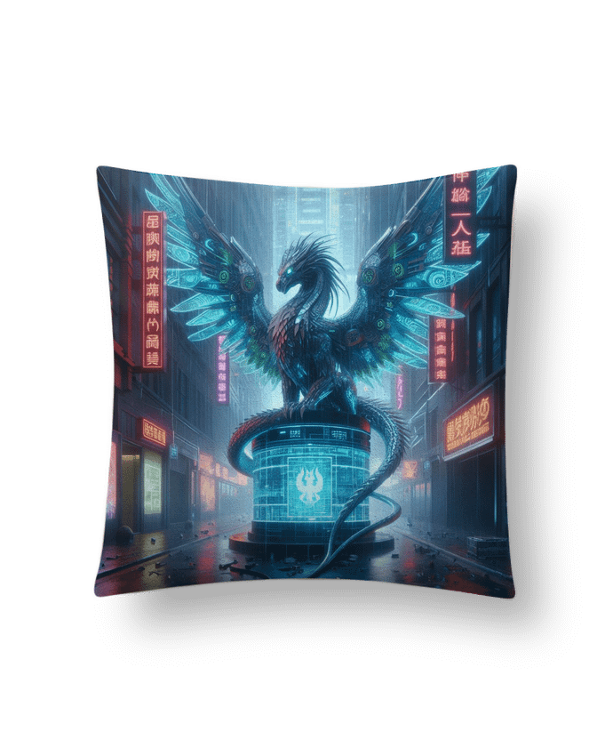 Coussin suédine Cyber dragon par Fantasymaniac