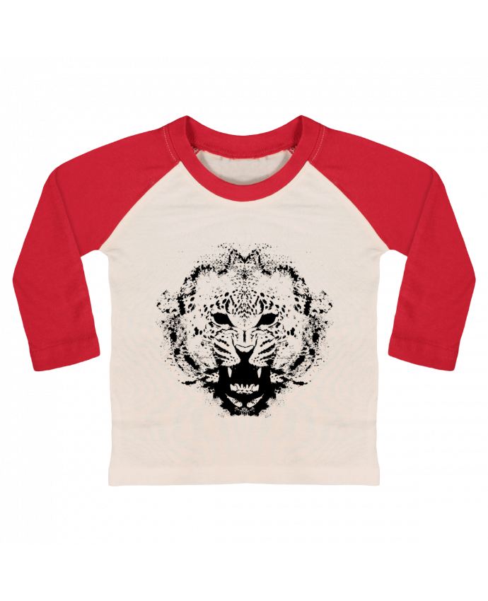 Camiseta Bebé Béisbol Manga Larga leopord por Graff4Art