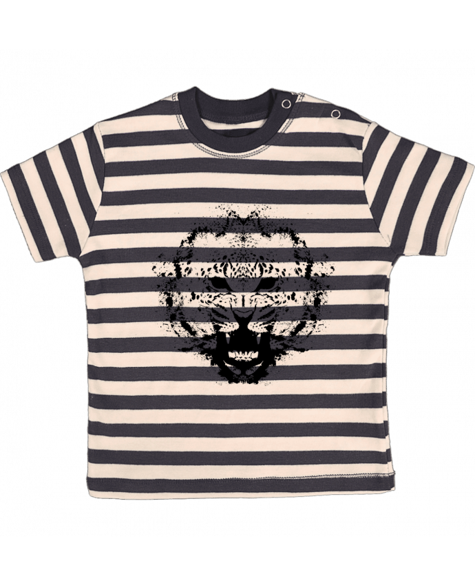 Camiseta Bebé a Rayas leopord por Graff4Art