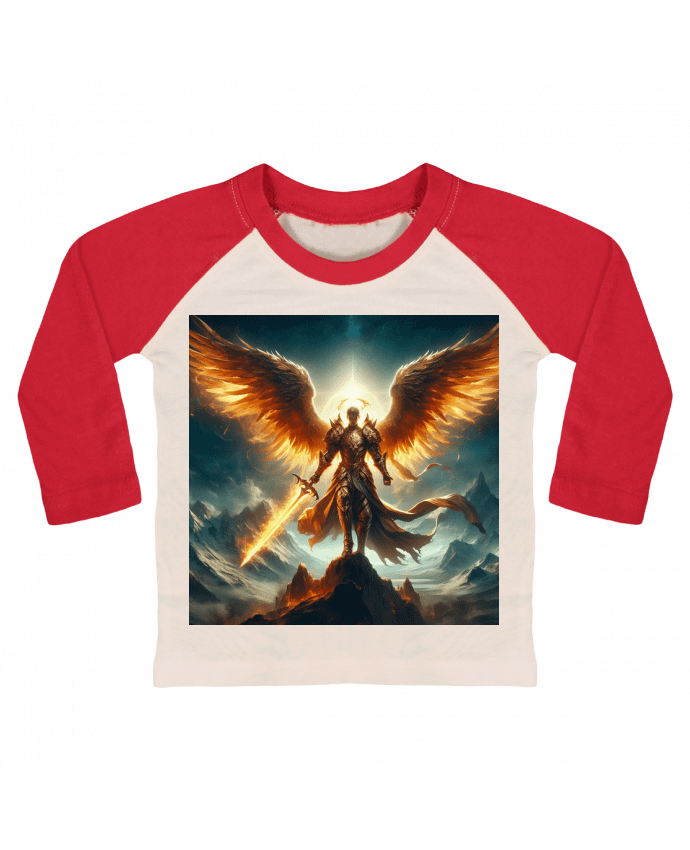 Tee-shirt Bébé Baseball ML Ange lumineux en armure par Fantasymaniac