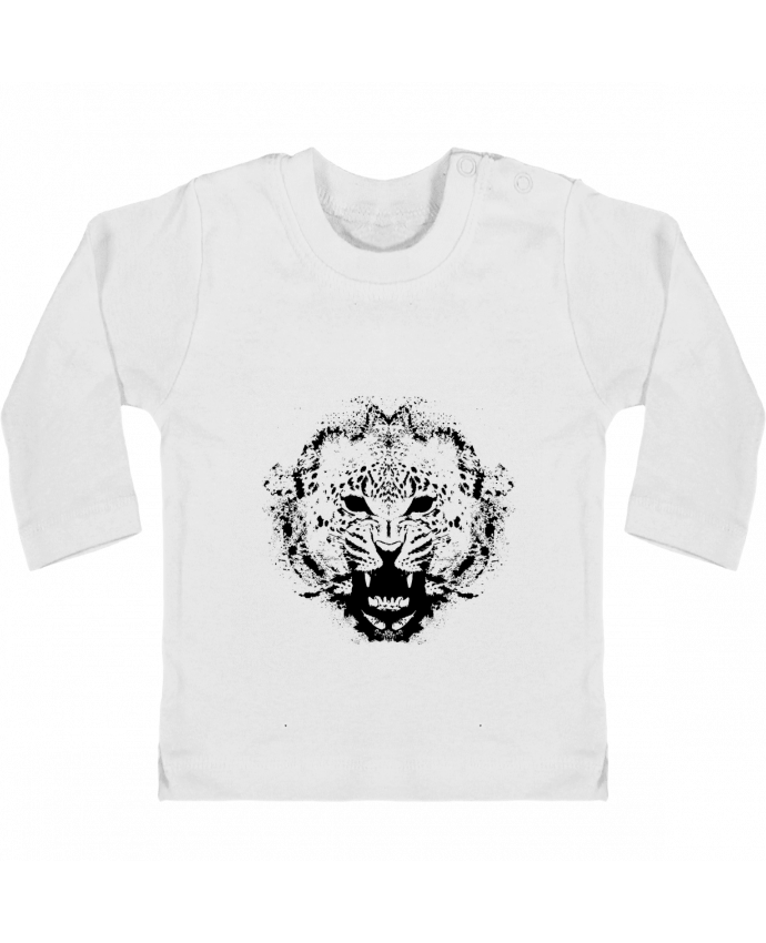 T-shirt bébé leopard manches longues du designer Graff4Art