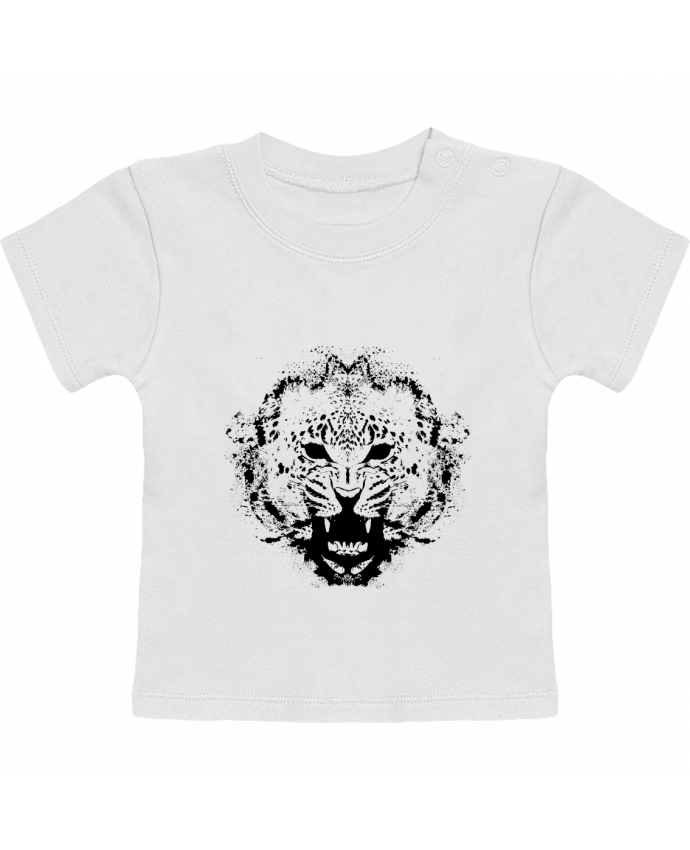T-shirt bébé leopard manches courtes du designer Graff4Art
