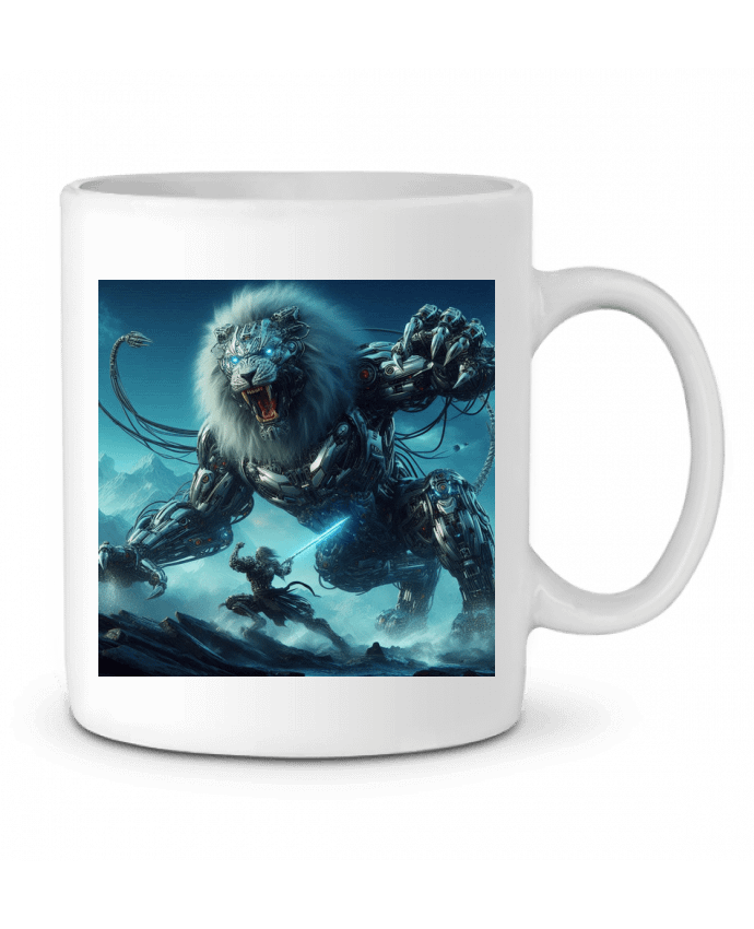 Mug  Combat cyber lion par Fantasymaniac