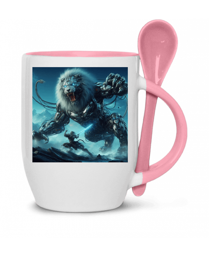  Tasse cuillère Combat cyber lion par Fantasymaniac