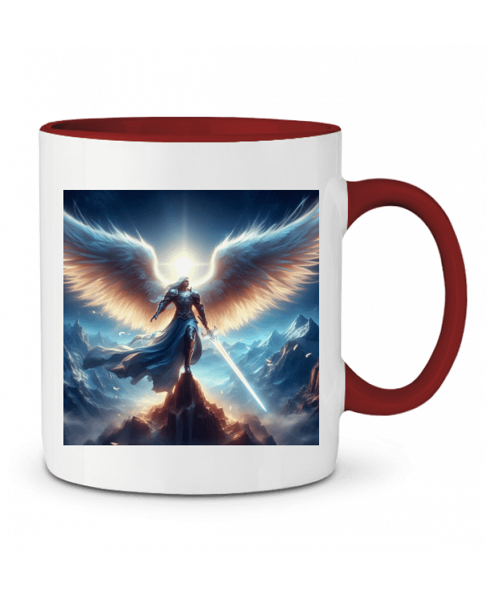 Mug bicolore ange en armure Fantasymaniac