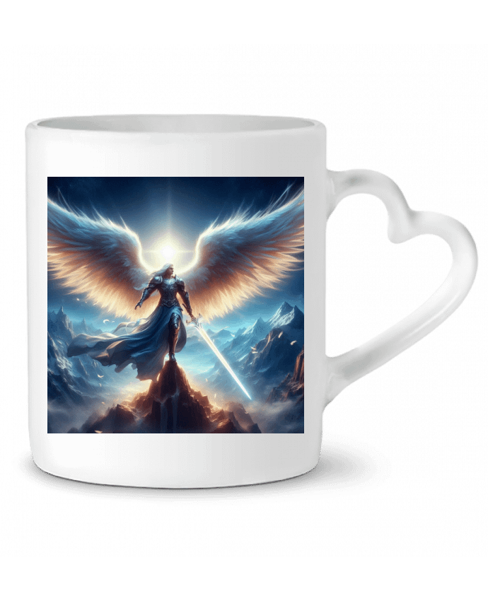 Mug coeur ange en armure par Fantasymaniac