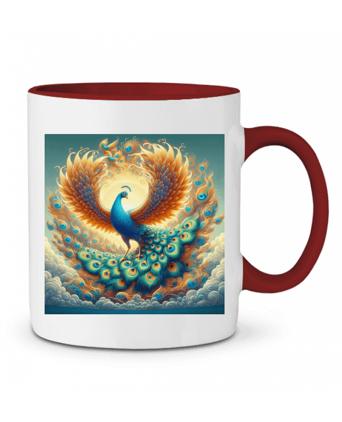 Mug bicolore Paon majestueux Fantasymaniac