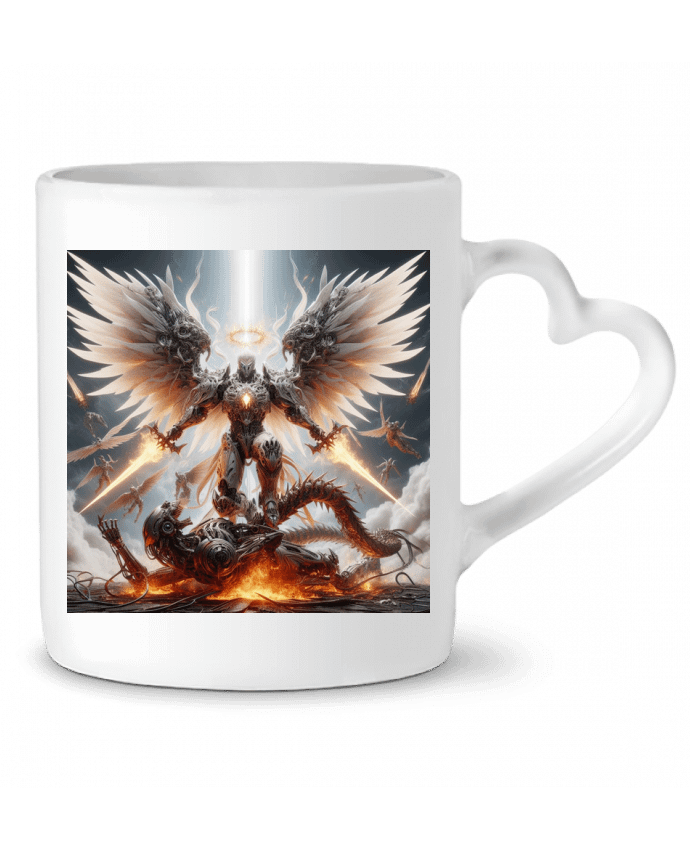 Mug coeur Cyber ange par Fantasymaniac