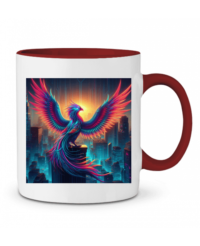 Mug bicolore Cyber phénix Fantasymaniac