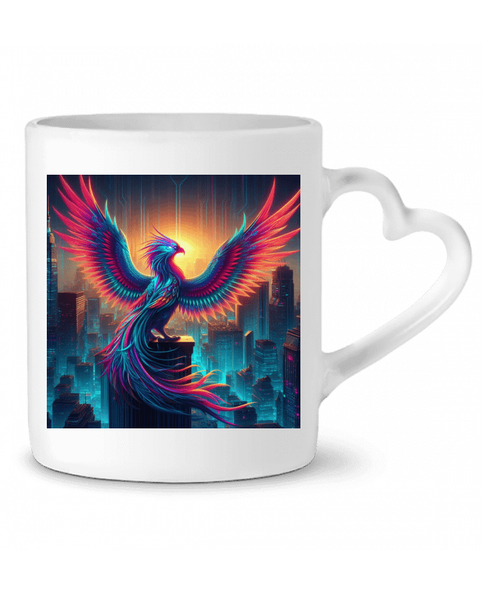 Mug coeur Cyber phénix par Fantasymaniac