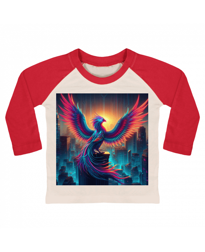 Tee-shirt Bébé Baseball ML Cyber phénix par Fantasymaniac