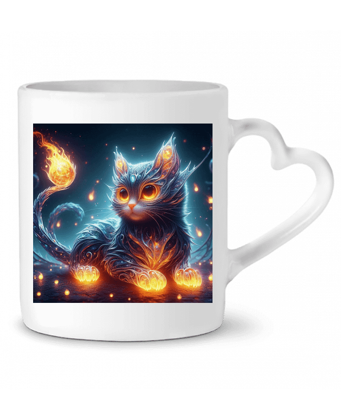 Mug coeur Chat fantasy par Fantasymaniac