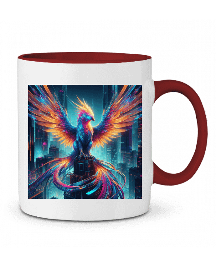Mug bicolore Cyber phénix deux Fantasymaniac