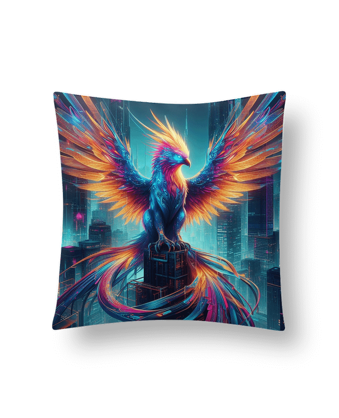 Coussin Cyber phénix deux par Fantasymaniac