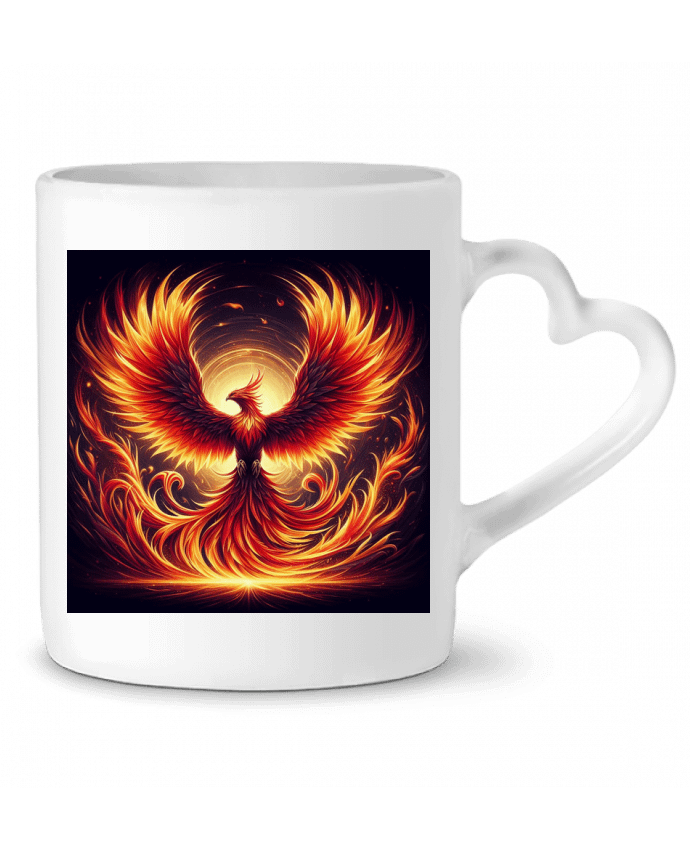 Mug coeur Phénix rise par Fantasymaniac