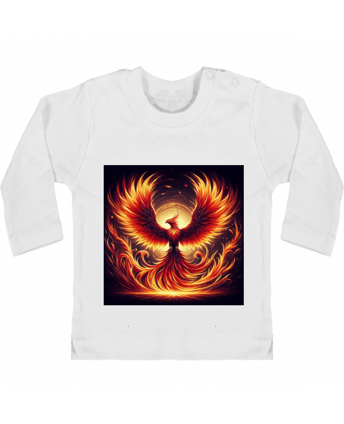 T-shirt bébé Phénix rise manches longues du designer Fantasymaniac