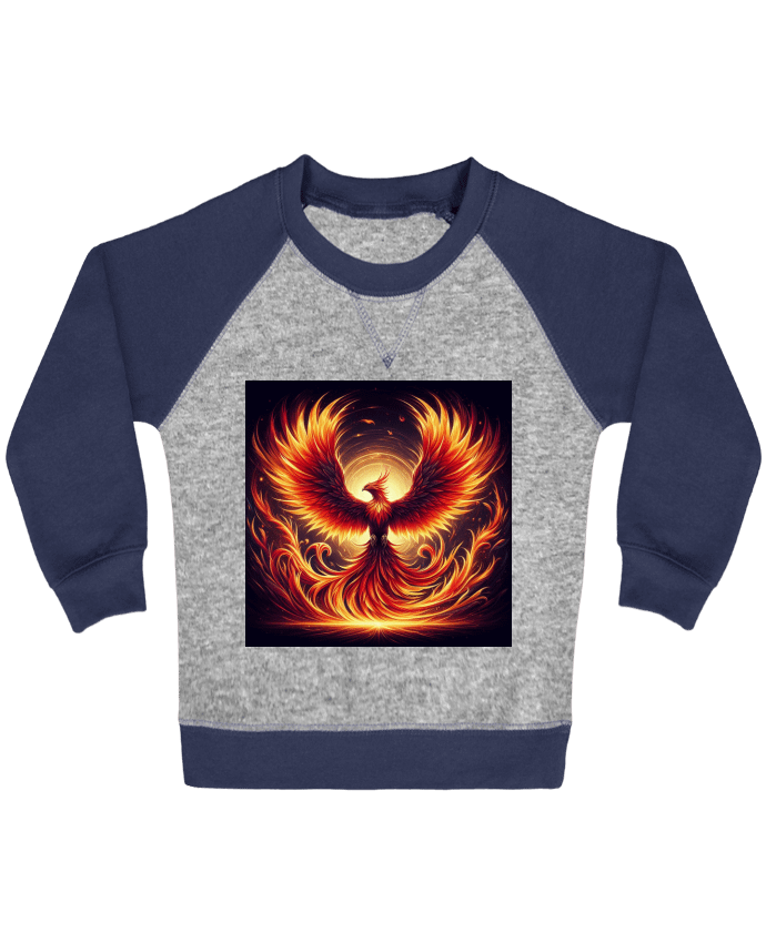 Sweat bébé manches contrastée Phénix rise par Fantasymaniac