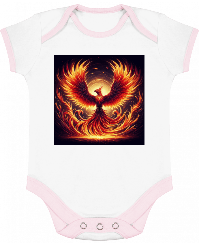 Body bébé manches contrastées Phénix rise par Fantasymaniac