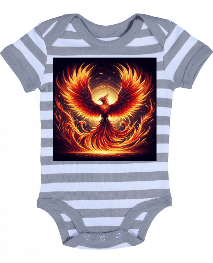 Body Bébé Rayé Phénix rise - Fantasymaniac