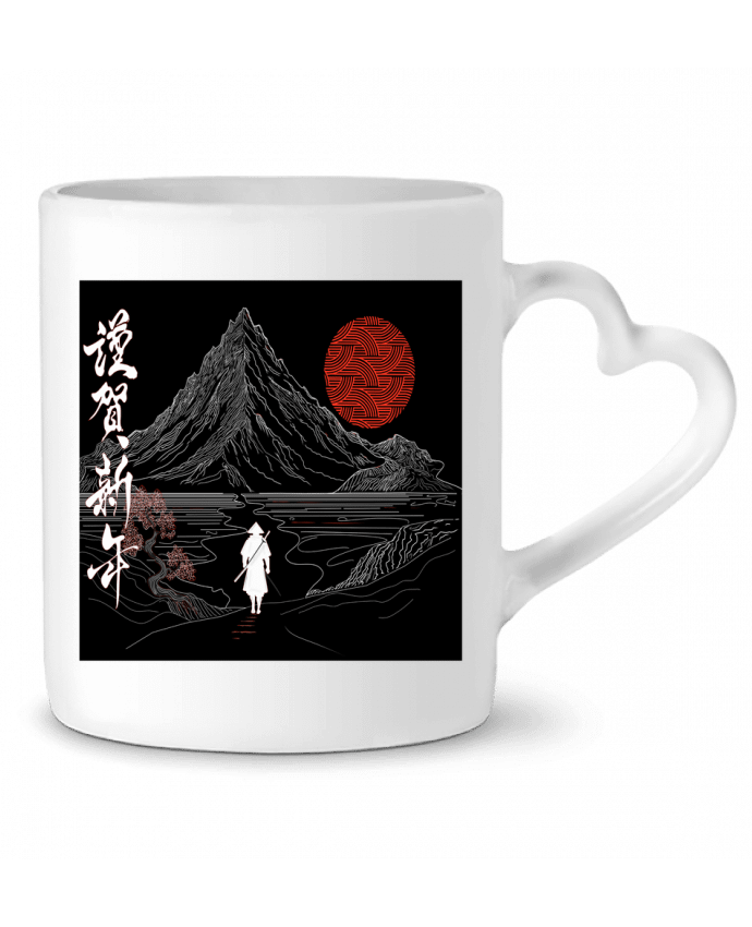 Mug coeur Paysage japonais, Chemin de la sérénité, ????, bonne année T-Shirt par Bobraïs