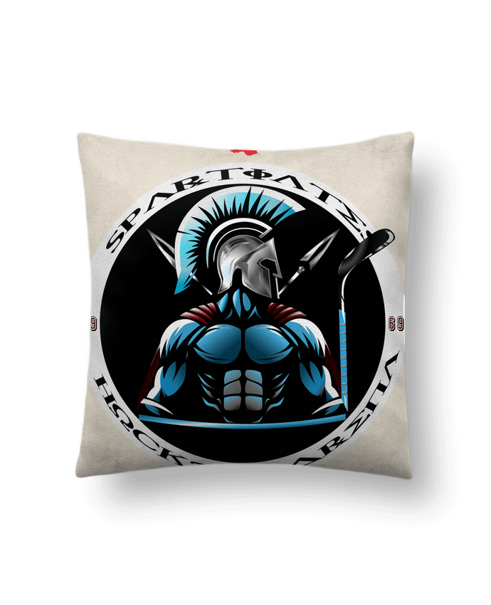 Cushion suede touch 45 x 45 cm Hockey player, Sbytiates HOCKEY ARENA - Marseille by Bobraïs
