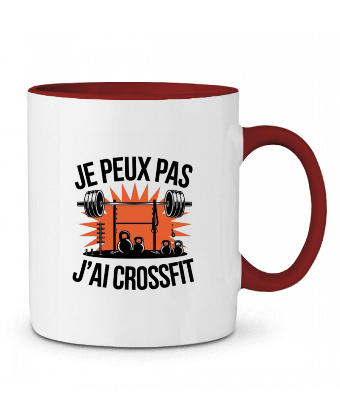 Mug bicolore je peux pas j'ai crossait bwilfy