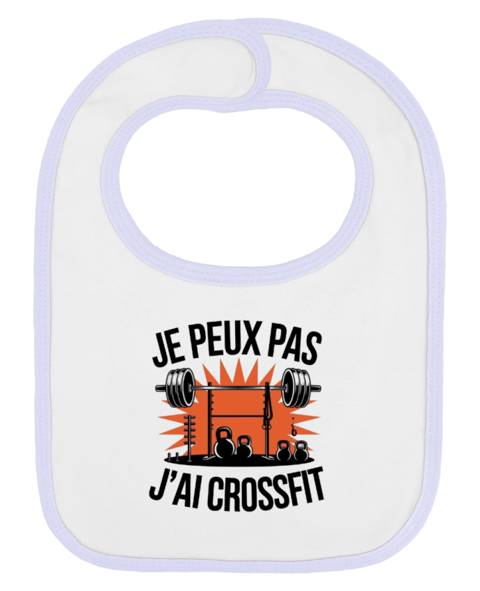 Bavoir bébé uni je peux pas j'ai crossait par bwilfy