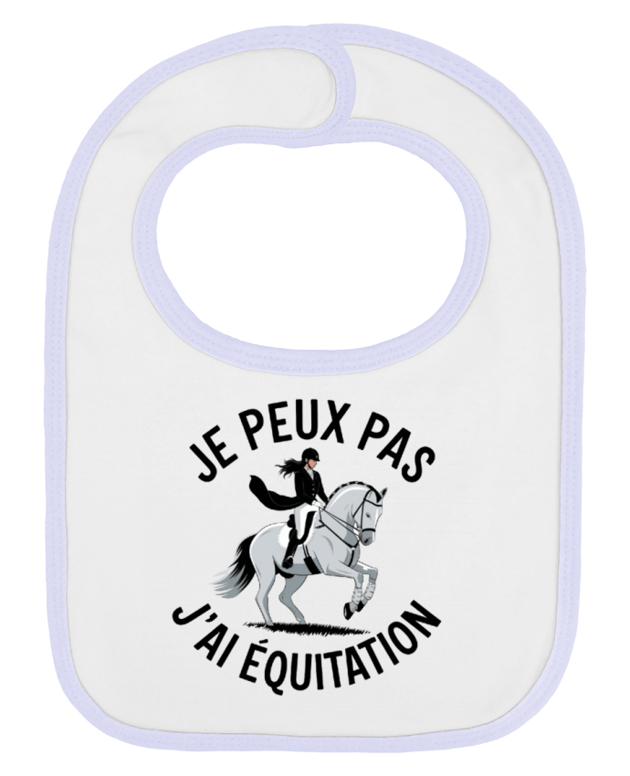 Bavoir bébé uni je peux pas j'ai equitation par bwilfy