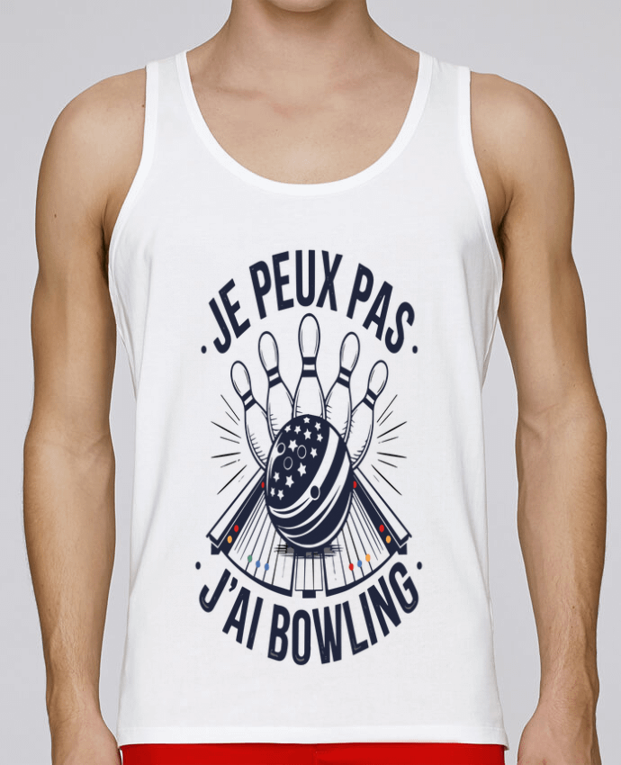 Débardeur homme je peux pas j'ai bowling par bwilfy 100% coton bio