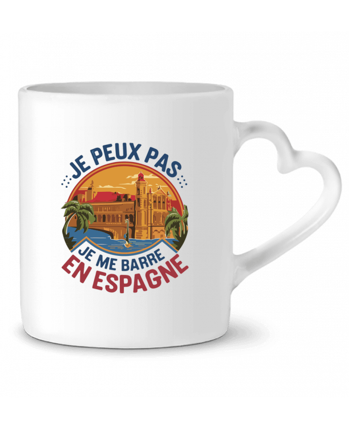 Mug coeur je peux pas je me barre en Espagne par bwilfy