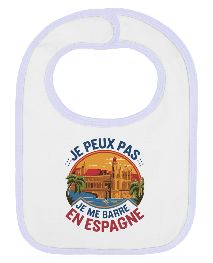 Bavoir bébé uni je peux pas je me barre en Espagne par bwilfy
