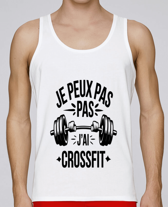 Débardeur homme je peux pas j'ai crossfit par bwilfy 100% coton bio