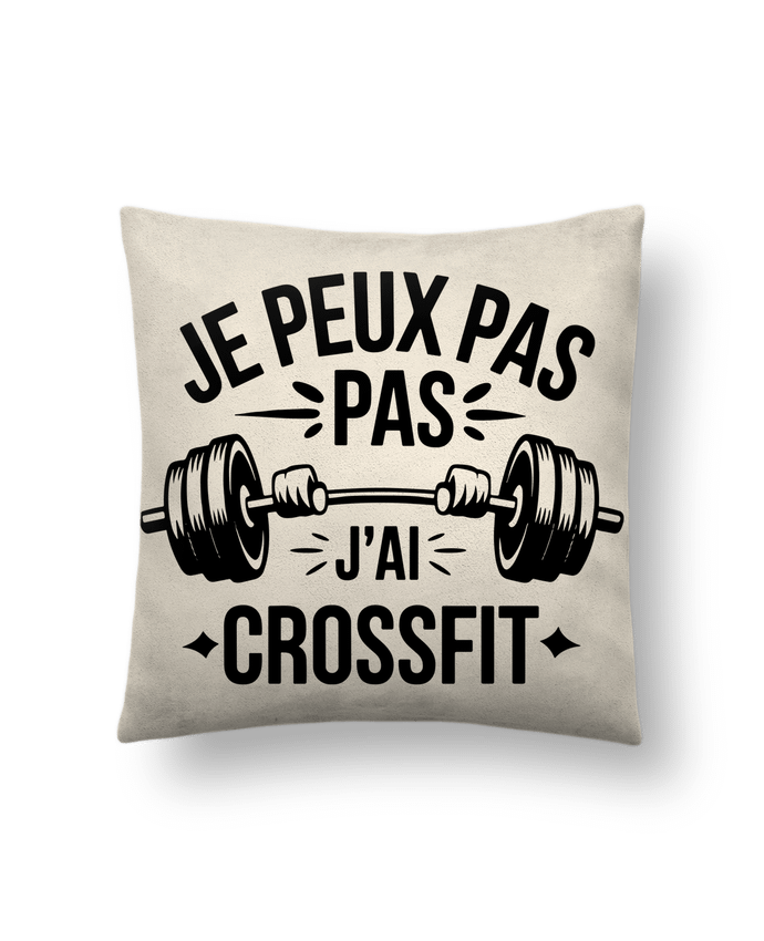 Coussin suédine je peux pas j'ai crossfit par bwilfy