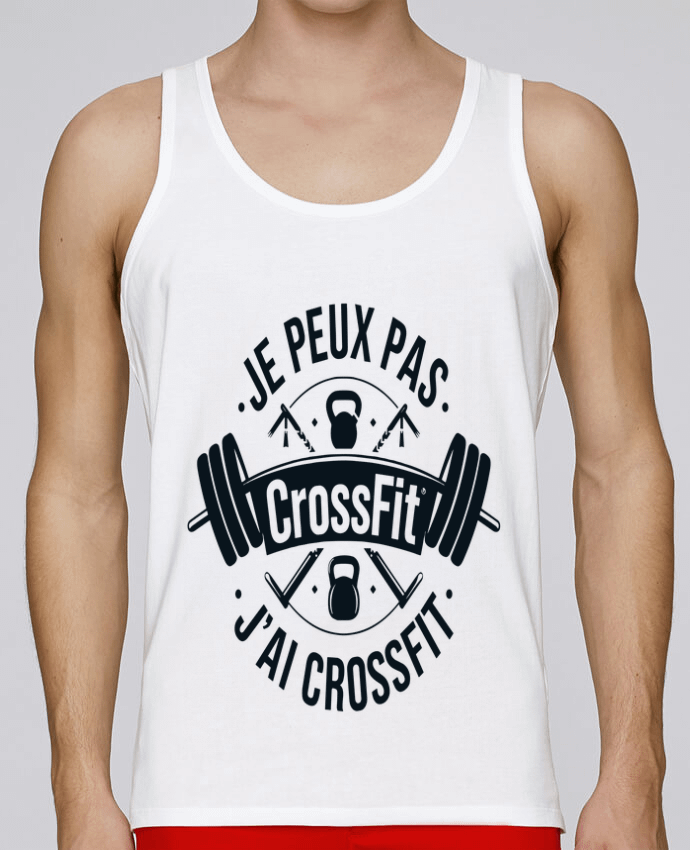 Débardeur homme je peux pas j ai crossfit par bwilfy 100% coton bio